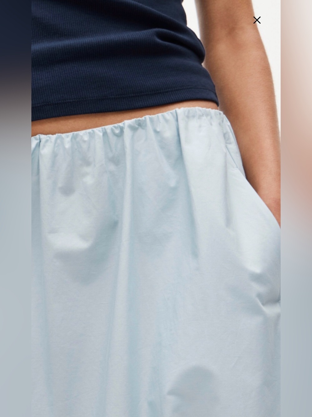 J Crew pull-on midi skirt in cotton poplin - Picture 3 of 4